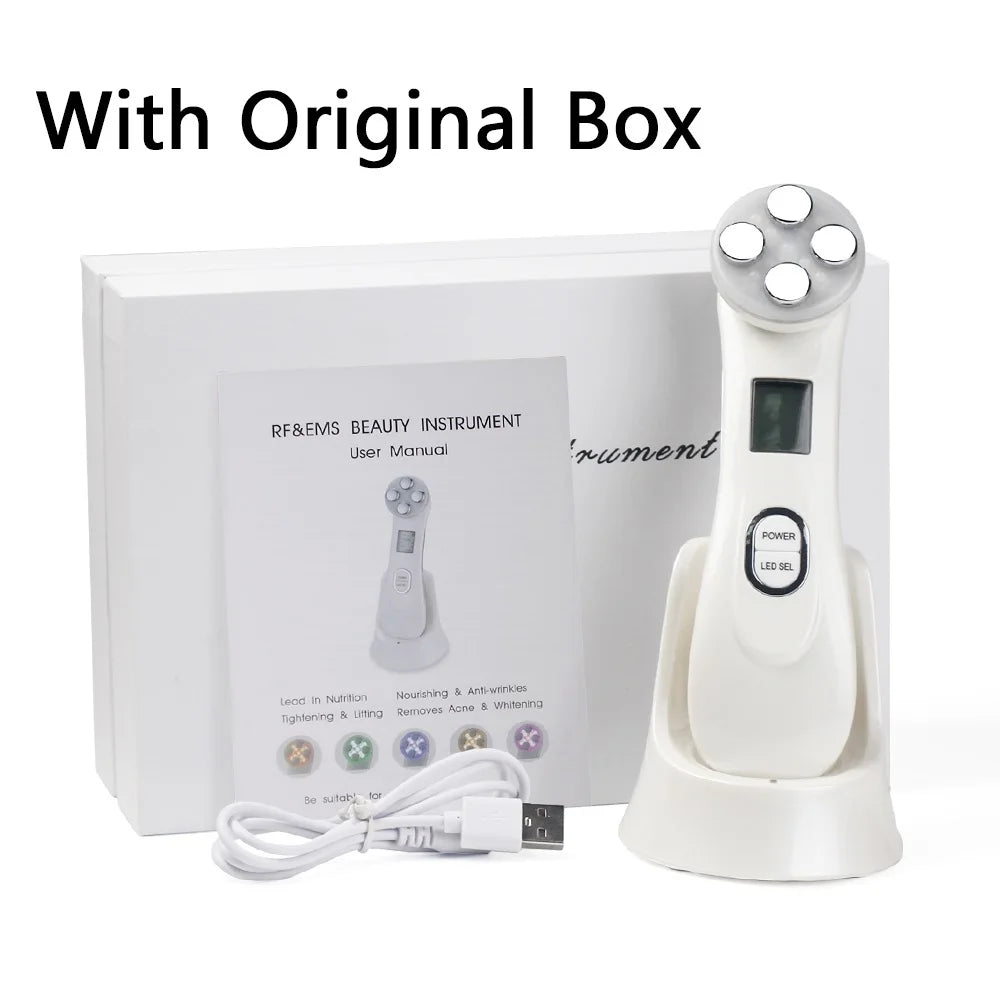 Lumevia™ 6-in-1 EMS Face Lifting & LED Rejuvenation Device — Professional Skin Therapy at Home