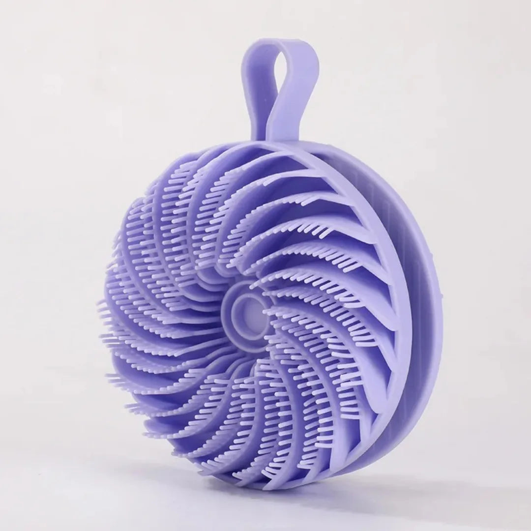 Lumevia™ 2-in-1 Silicone Body & Scalp Scrubber – Deep Cleansing & Gentle Exfoliation
