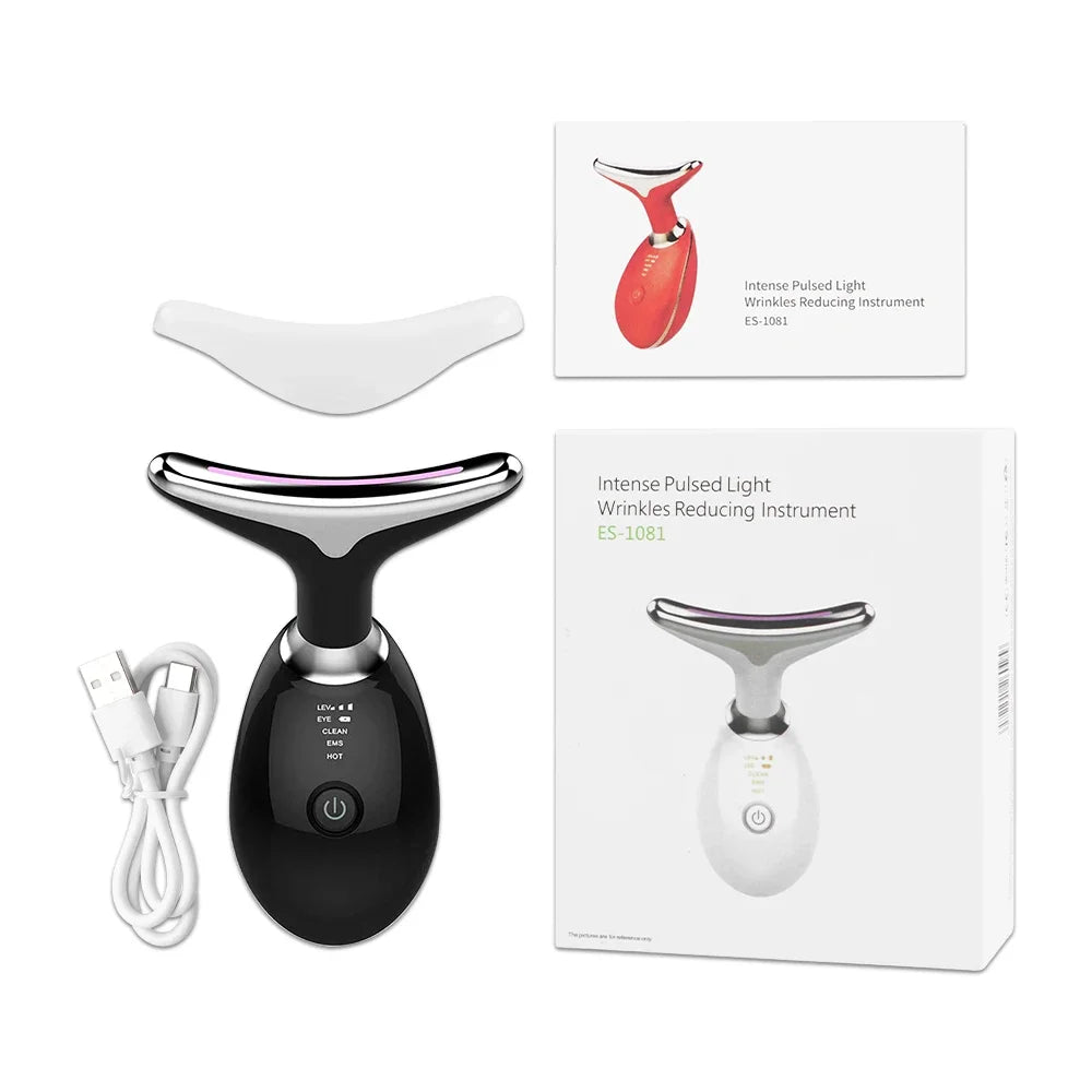 Lumevia™ EMS Face & Neck Massager – Lift. Glow. Rejuvenate.