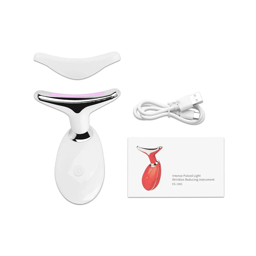 Lumevia™ EMS Face & Neck Massager – Lift. Glow. Rejuvenate.