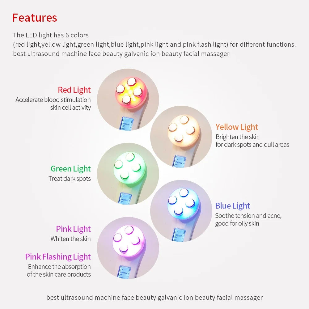 Lumevia™ 6-in-1 EMS Face Lifting & LED Rejuvenation Device — Professional Skin Therapy at Home