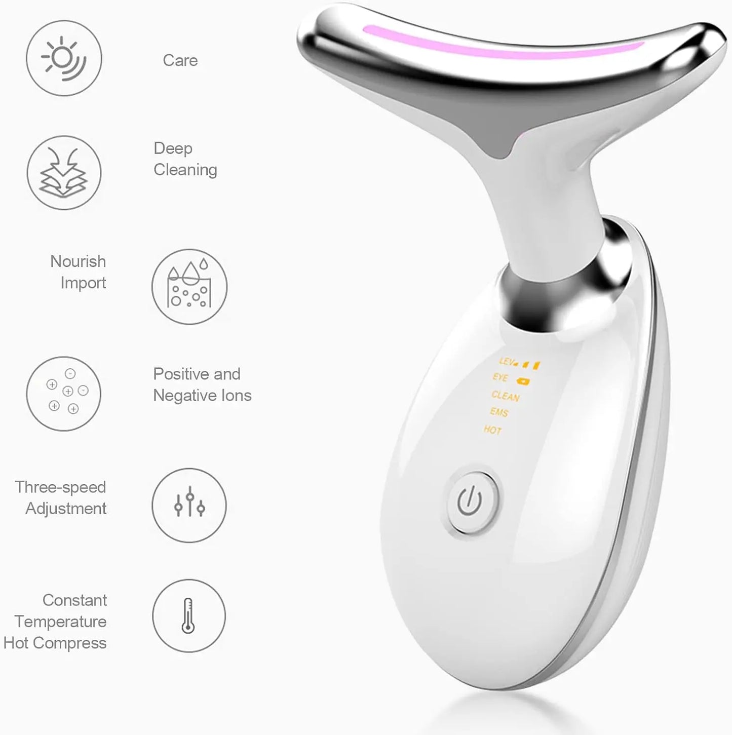 Lumevia™ EMS Face & Neck Massager – Lift. Glow. Rejuvenate.