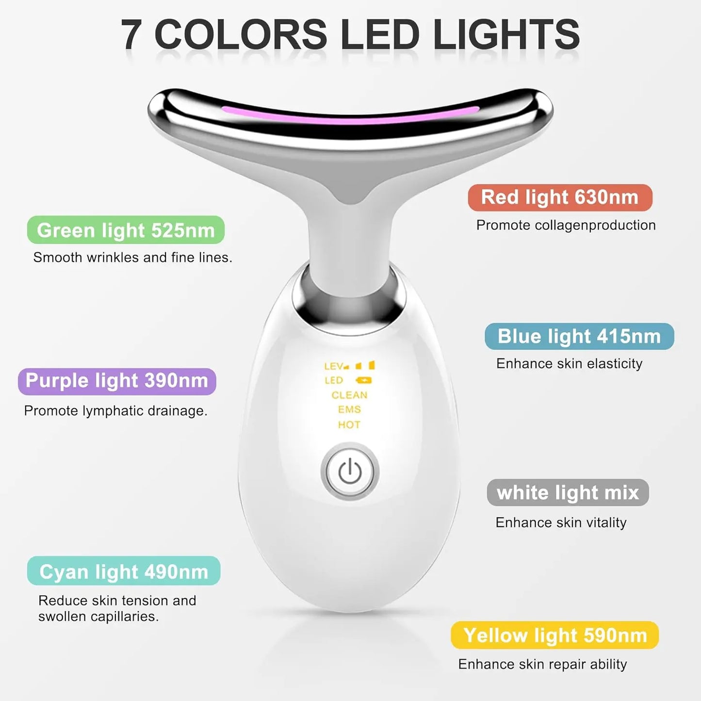 Lumevia™ EMS Face & Neck Massager – Lift. Glow. Rejuvenate.