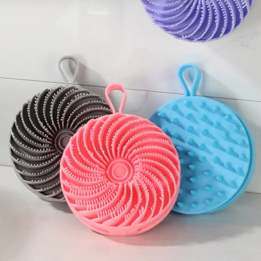 Lumevia™ 2-in-1 Silicone Body & Scalp Scrubber – Deep Cleansing & Gentle Exfoliation
