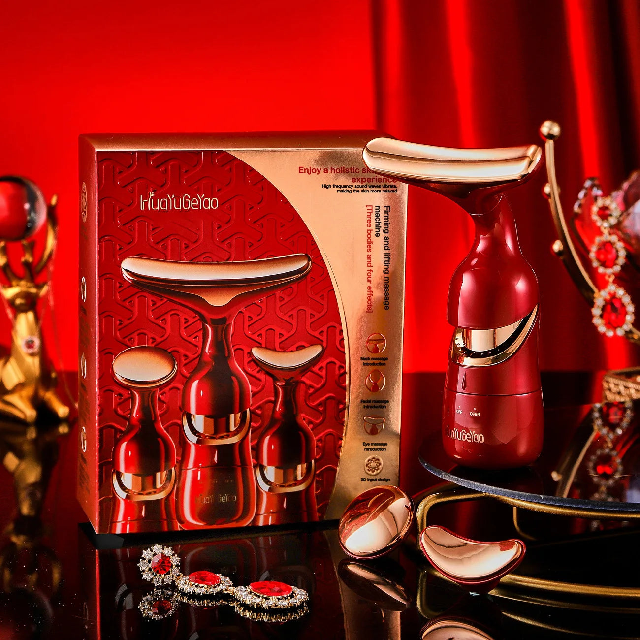 Lumevia™ SonicLift Neck & Face Massager — Microcurrent Vibration Beauty Device for Firming, Lifting & Rejuvenation