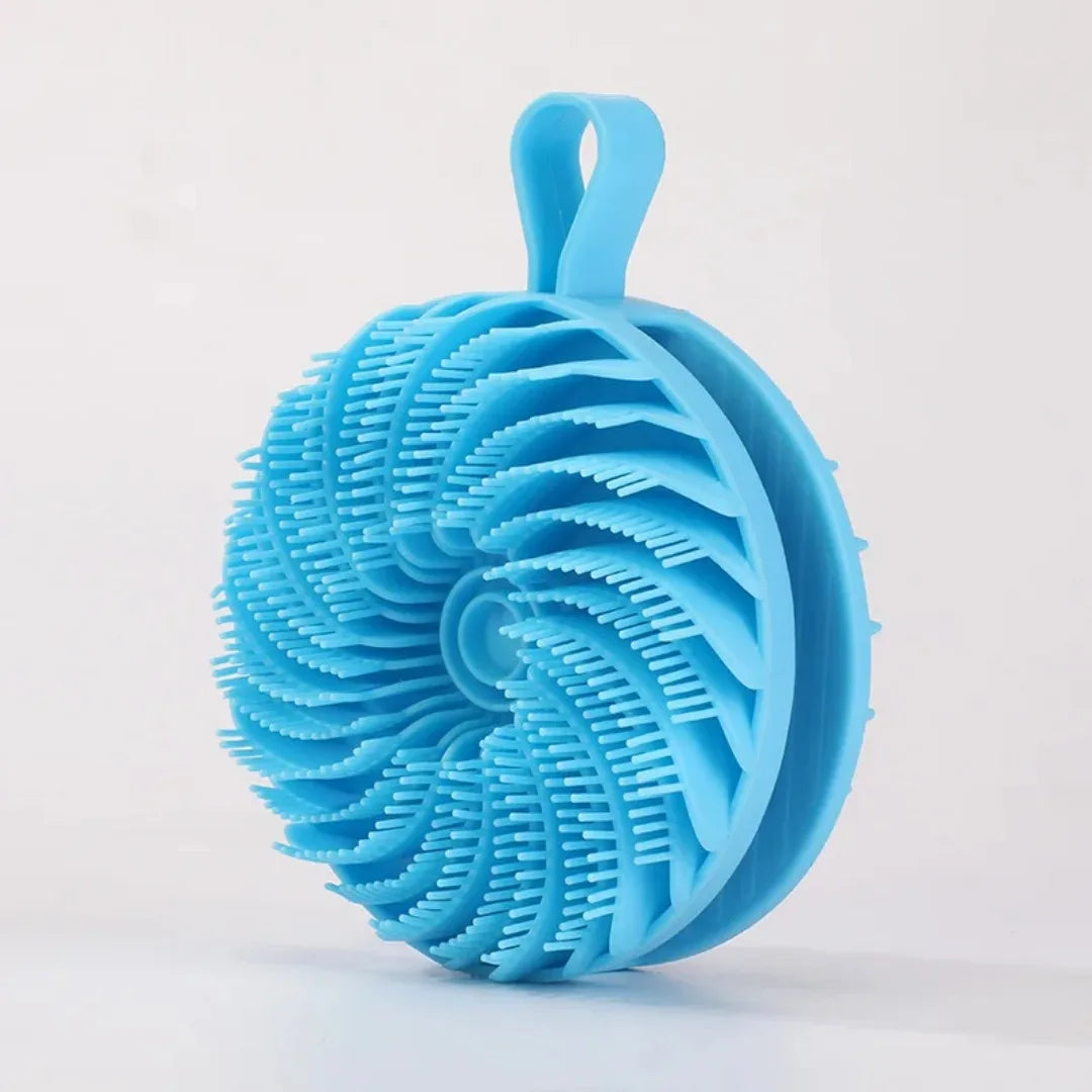 Lumevia™ 2-in-1 Silicone Body & Scalp Scrubber – Deep Cleansing & Gentle Exfoliation
