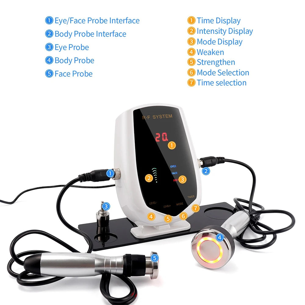 Lumevia™5MHz Radio Frequency RF Lifting Machine RF Facial Device Face Body Eye Tripolar RF Machine Skin Tightening Remove Neck Wrinkle