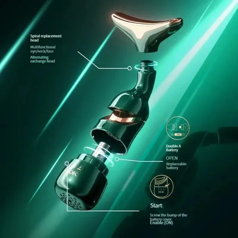 Lumevia™ SonicLift Neck & Face Massager — Microcurrent Vibration Beauty Device for Firming, Lifting & Rejuvenation