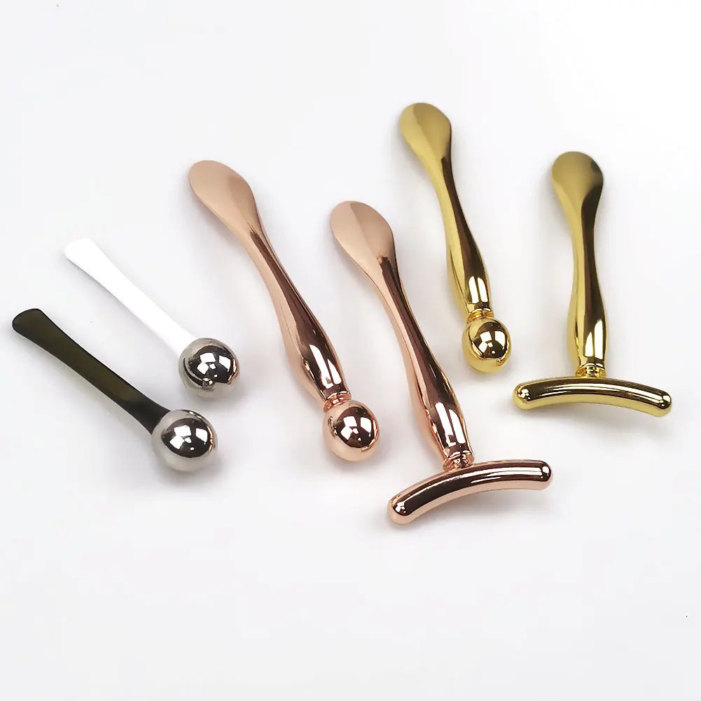 Lumevia™ Dual-Ended Eye & Face Cream Applicator — Zinc Alloy Massage Stick for Anti-Puffiness & Cream Absorption