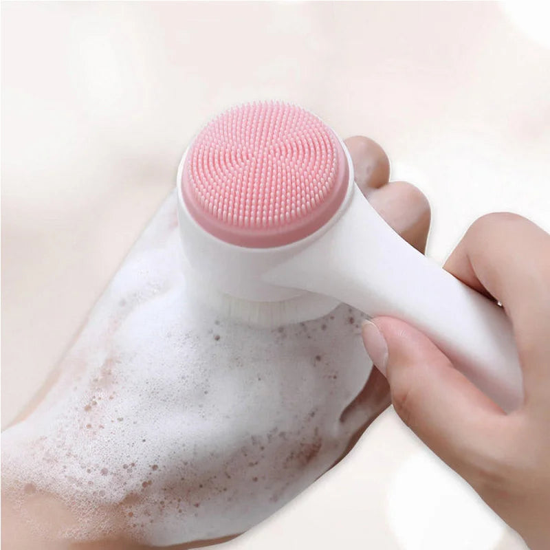 Lumevia™ 3D Double Facial Cleansing Brush — Deep Clean & Gentle Glow