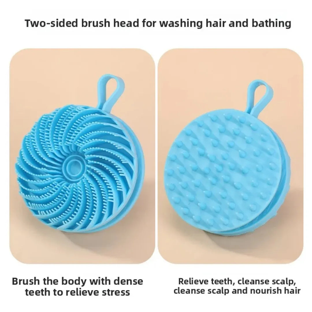 Lumevia™ 2-in-1 Silicone Body & Scalp Scrubber – Deep Cleansing & Gentle Exfoliation