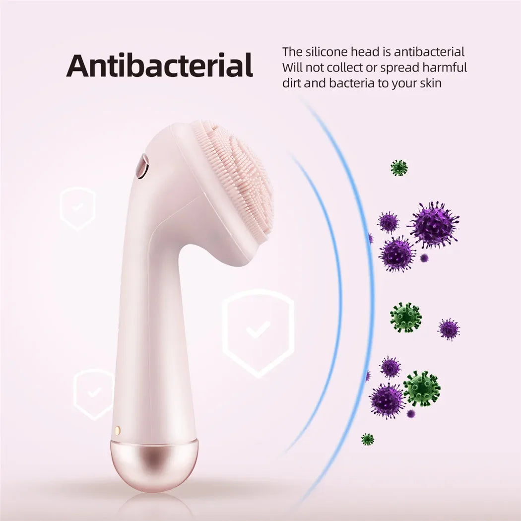 Lumevia™ SonicGlow Pro — Electric Silicone Facial Cleansing & Massage Brush