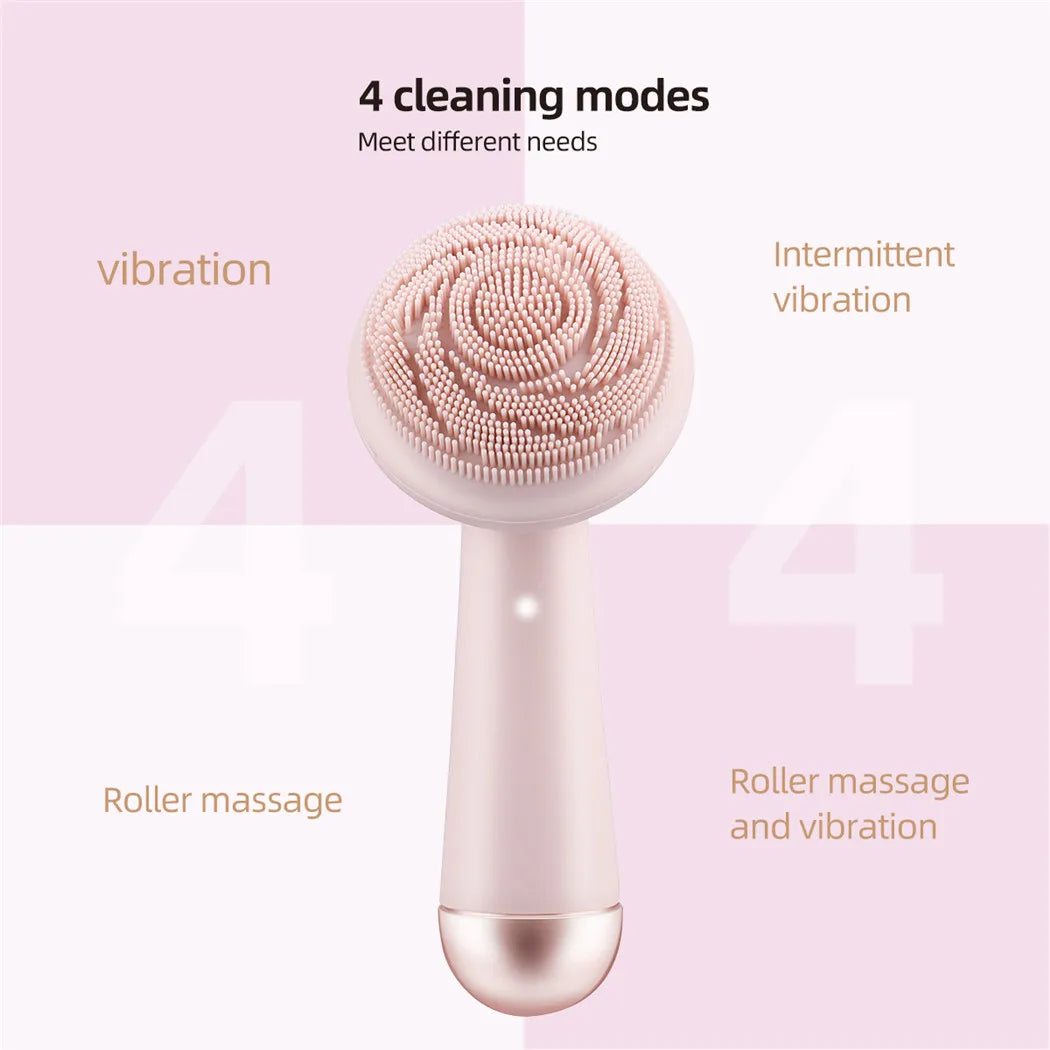 Lumevia™ SonicGlow Pro — Electric Silicone Facial Cleansing & Massage Brush