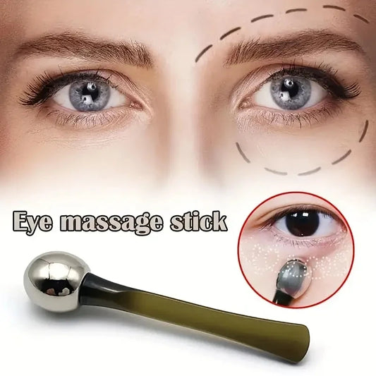 Lumevia™ Cooling Eye Massage Wand — Zinc Alloy Anti-Wrinkle Roller for Puffiness & Fine Lines