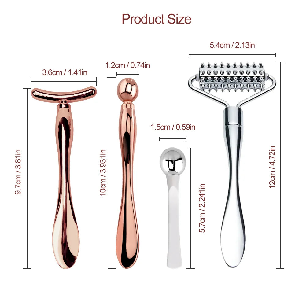 Lumevia™ Dual-Ended Eye & Face Cream Applicator — Zinc Alloy Massage Stick for Anti-Puffiness & Cream Absorption