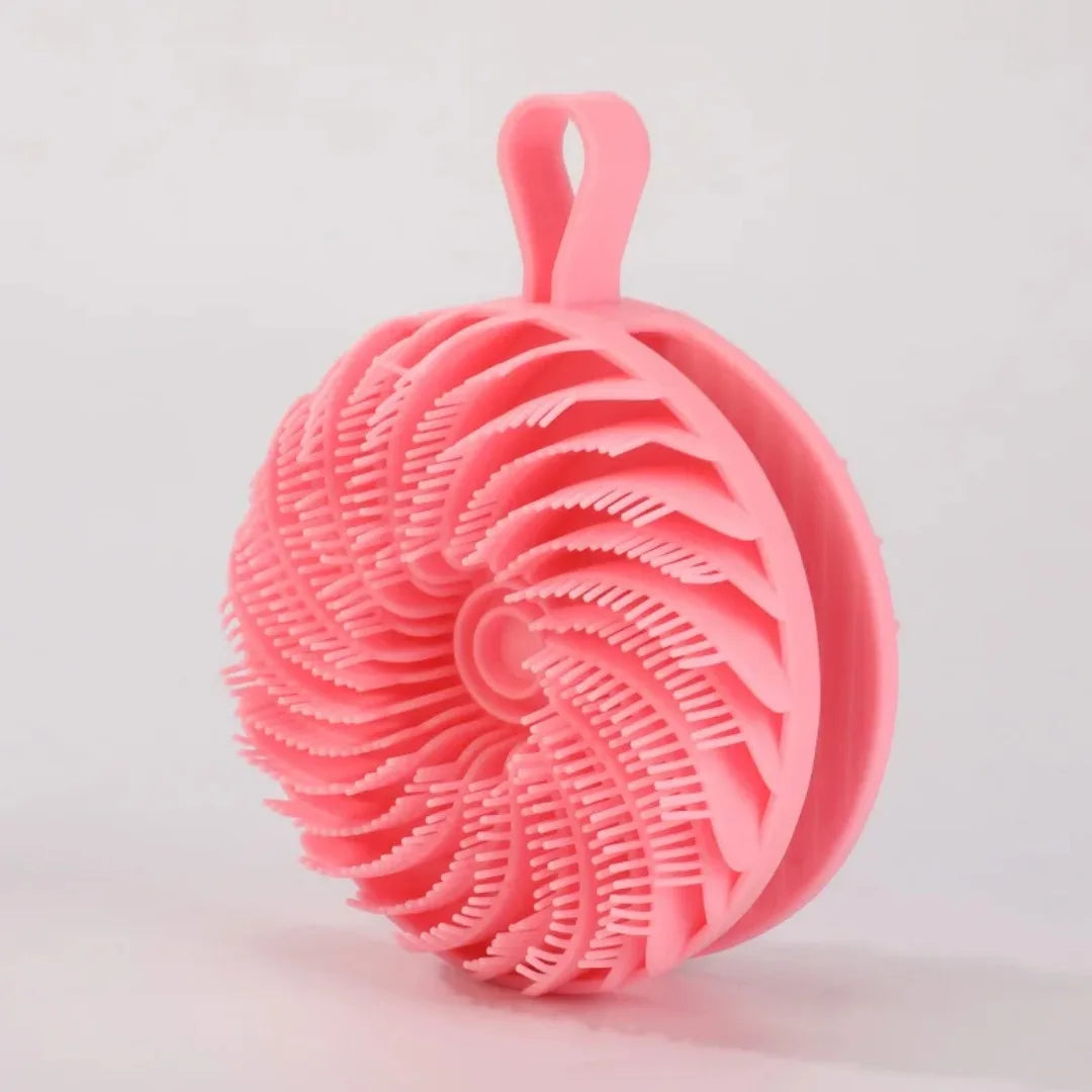 Lumevia™ 2-in-1 Silicone Body & Scalp Scrubber – Deep Cleansing & Gentle Exfoliation