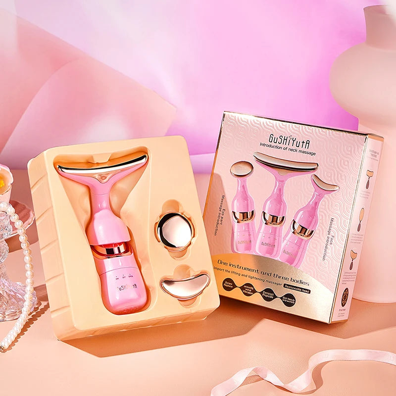 Lumevia™ SonicLift Neck & Face Massager — Microcurrent Vibration Beauty Device for Firming, Lifting & Rejuvenation