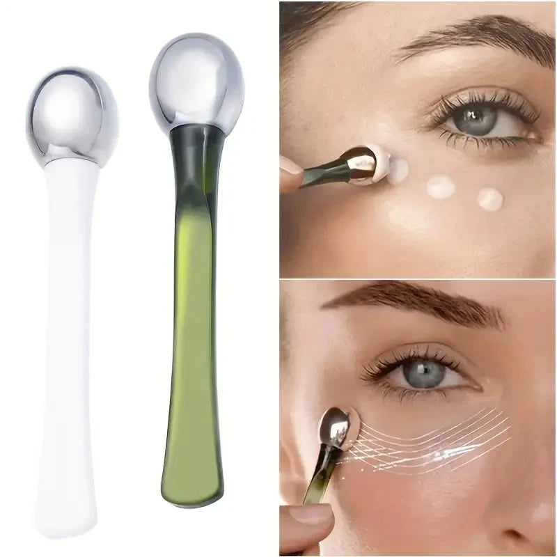 Lumevia™ Cooling Eye Massage Wand — Zinc Alloy Anti-Wrinkle Roller for Puffiness & Fine Lines