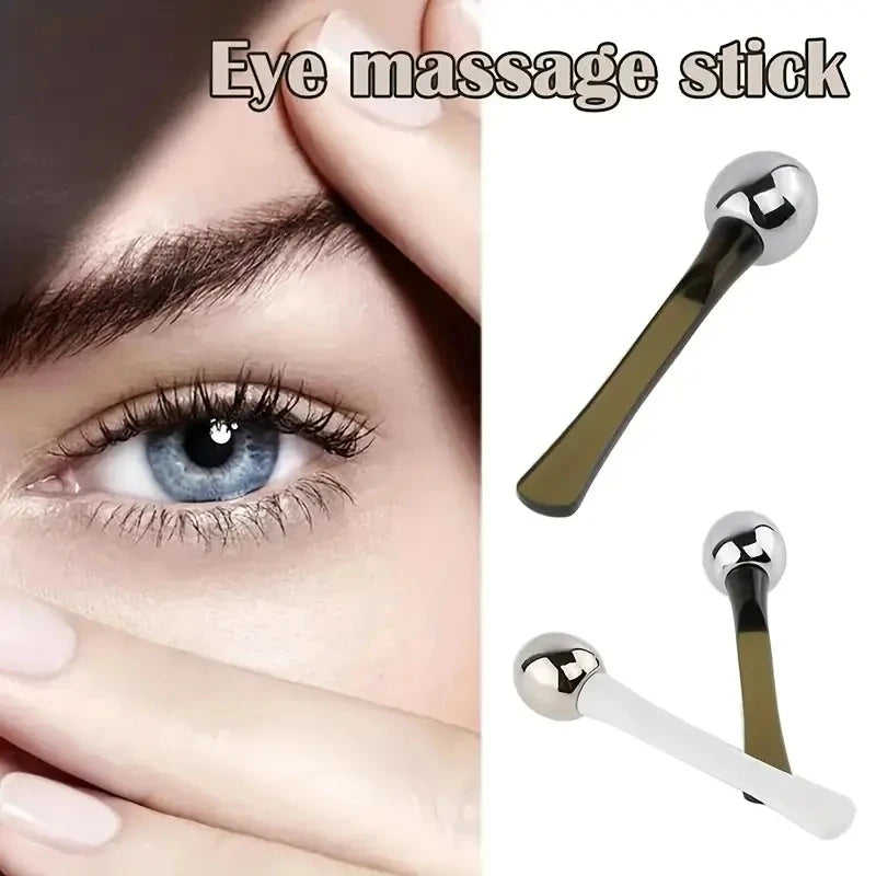 Lumevia™ Cooling Eye Massage Wand — Zinc Alloy Anti-Wrinkle Roller for Puffiness & Fine Lines