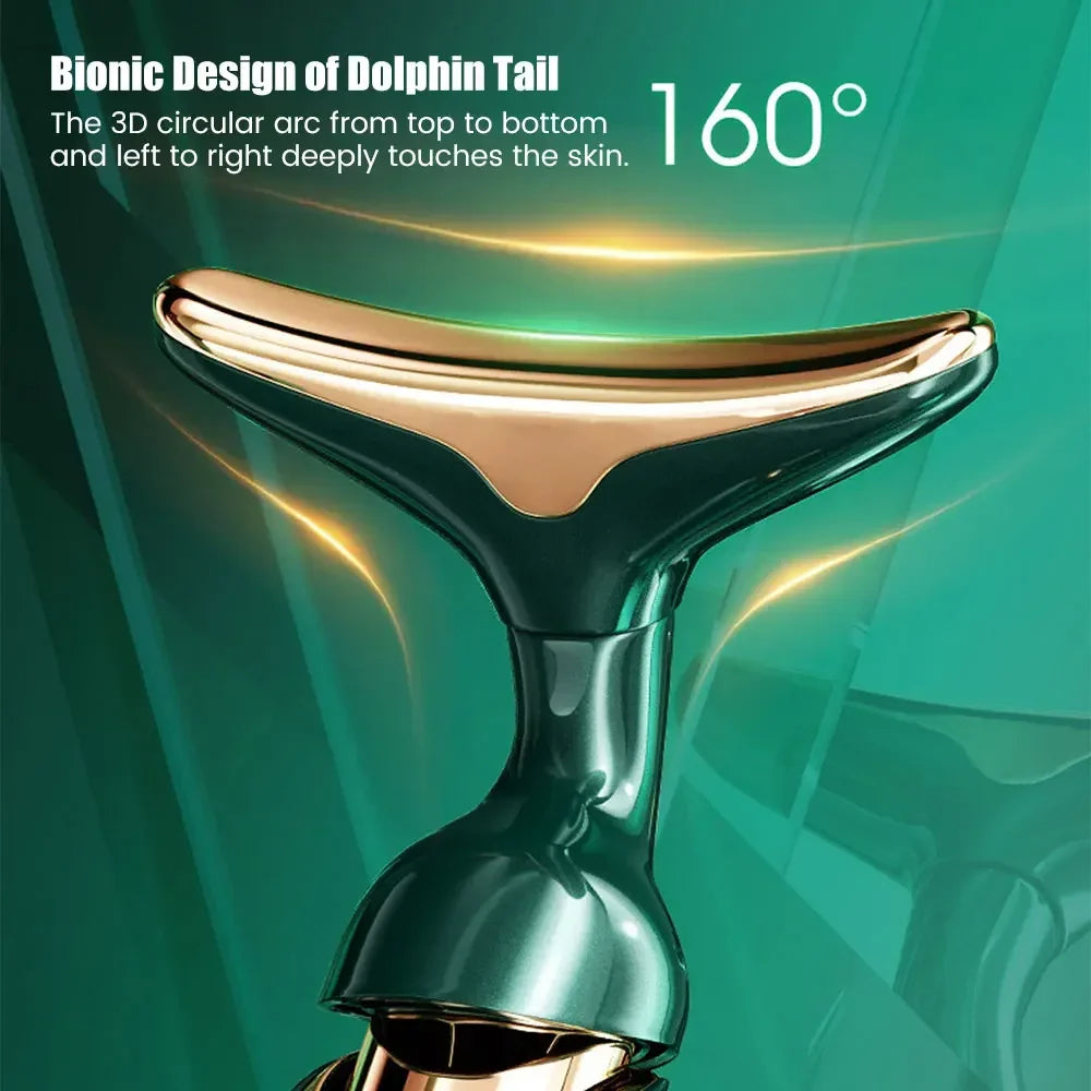 Lumevia™ SonicLift Neck & Face Massager — Microcurrent Vibration Beauty Device for Firming, Lifting & Rejuvenation