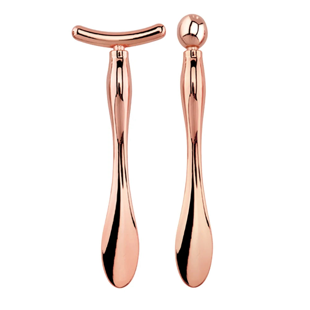 Lumevia™ Dual-Ended Eye & Face Cream Applicator — Zinc Alloy Massage Stick for Anti-Puffiness & Cream Absorption