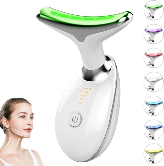 Lumevia™ EMS Face & Neck Massager – Lift. Glow. Rejuvenate.
