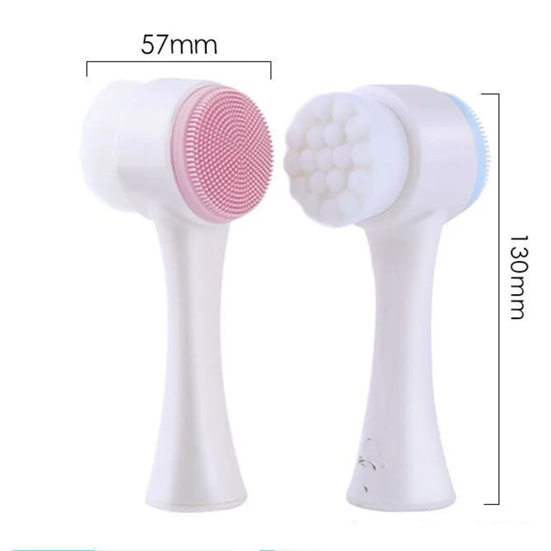 Lumevia™ 3D Double Facial Cleansing Brush — Deep Clean & Gentle Glow